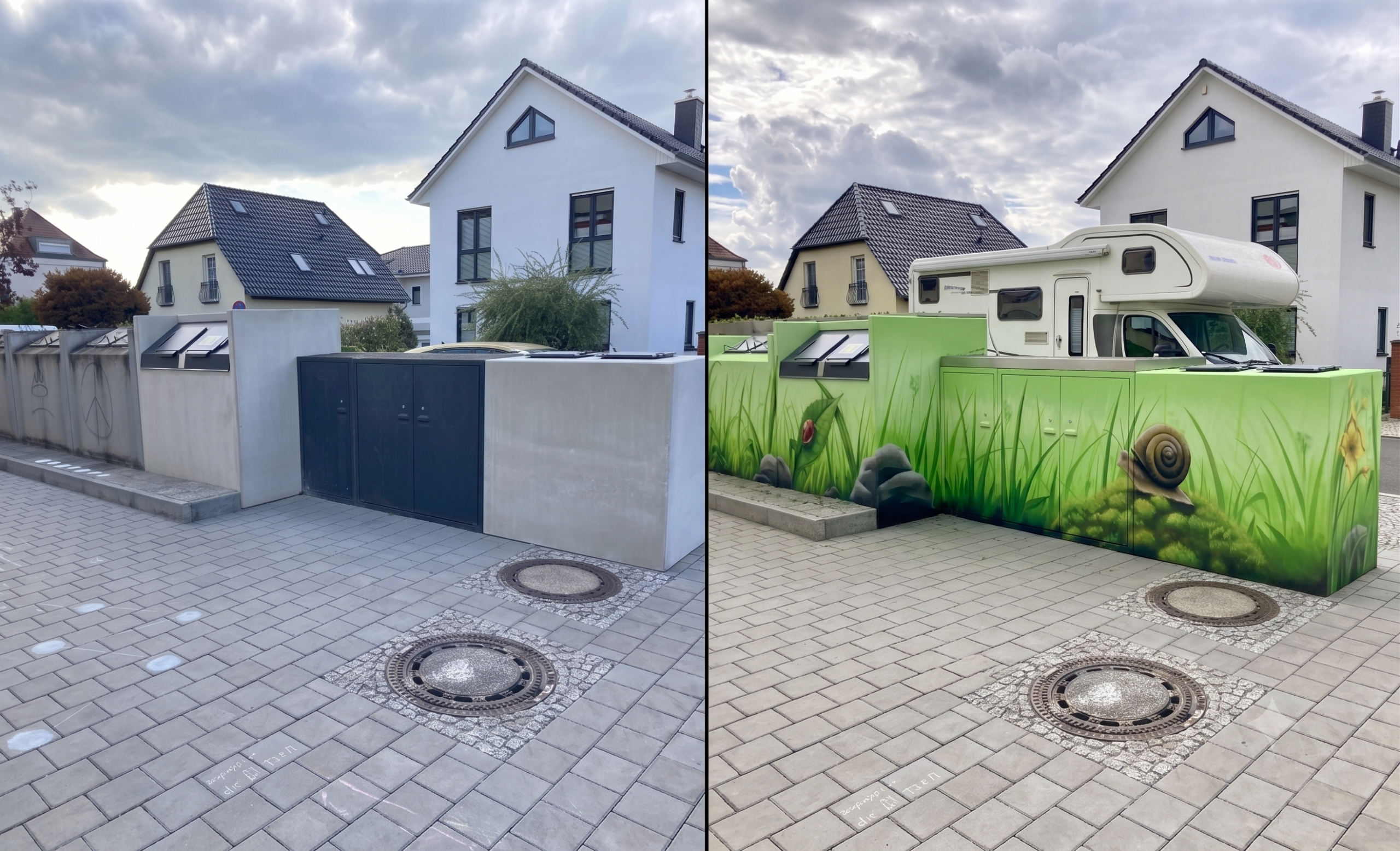 wandgestaltung fassadengestaltung graffity